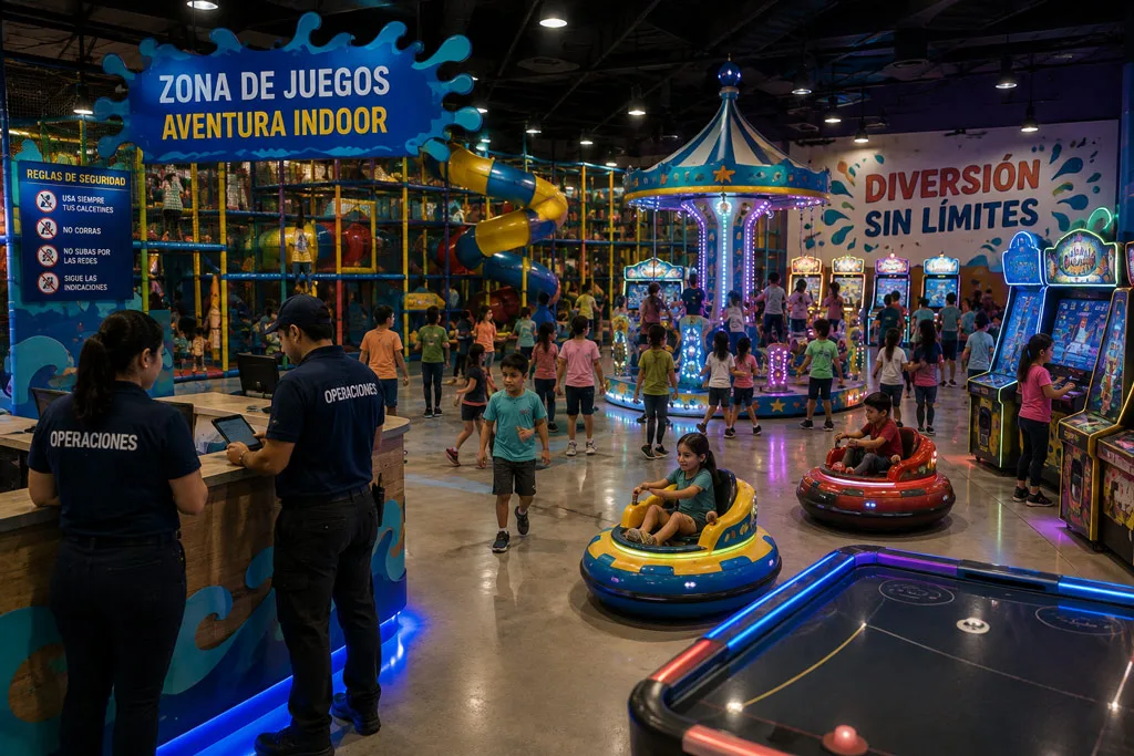 Concepto de juegos y entretenimiento interior